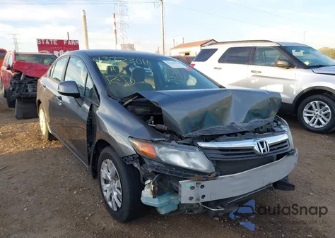 2012 Honda Civic Lx из США, поврежденный, VIN 19XFB2F5XCE094371